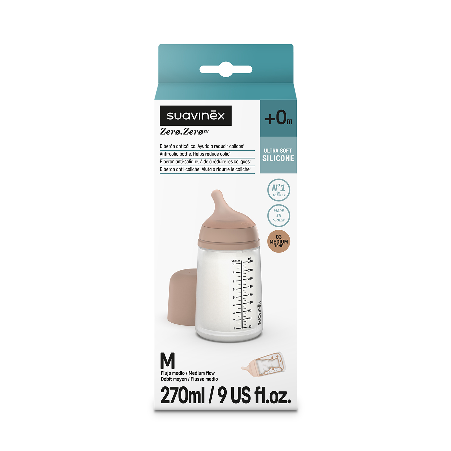 Biberon_(Anticolico)_zero_zero_Flujo_Medio_(M)_Medium_Suavinex_270ml_packaging (1)